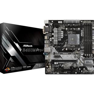 Asrock B450m Pro4 AM4 Motherboard