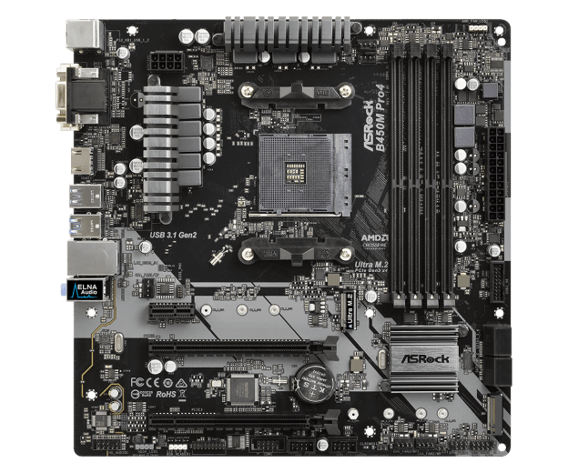 Asrock B450m Pro4 AM4 Motherboard